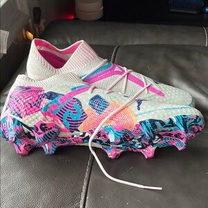 Puma Athletic Shoes - White, Pink, Blue